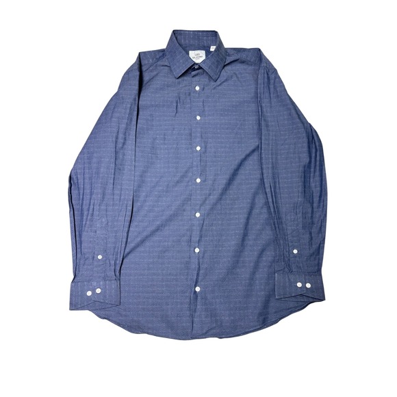 Ben Sherman Tailoring Slim Fit Blue Paisley Print Cotton Dress Shirt Neck 16 - Picture 1 of 11